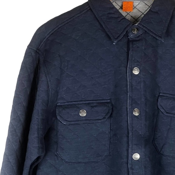 TAILOR VINTAGE PURETEC COOL QUILTED BUTTON FRONT SHIRT NWOT MEN'S SIZE MEDIUM - Picture 3 of 13